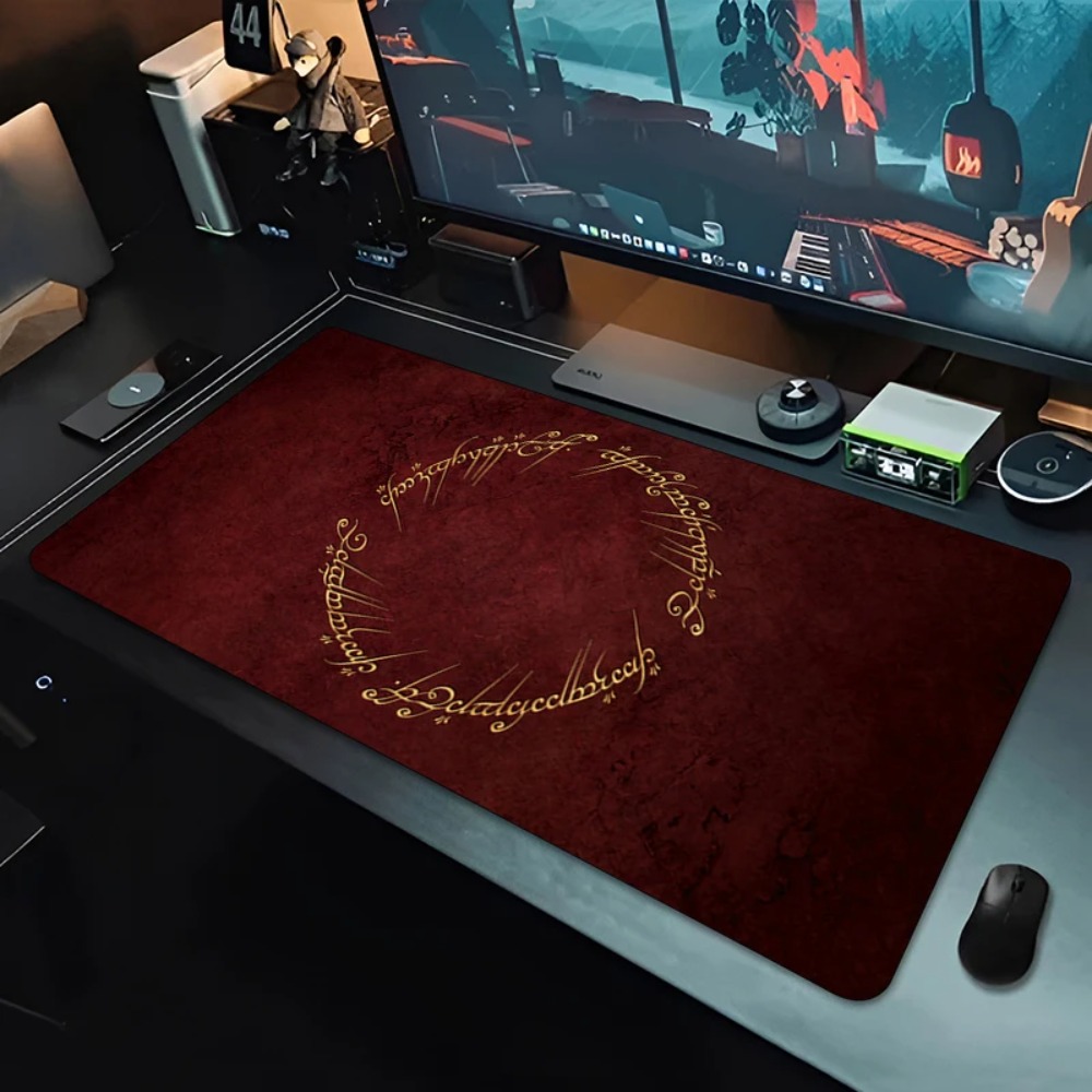 Vintage Gaming Accessories - Vintage Red Gold Pattern Large Gaming