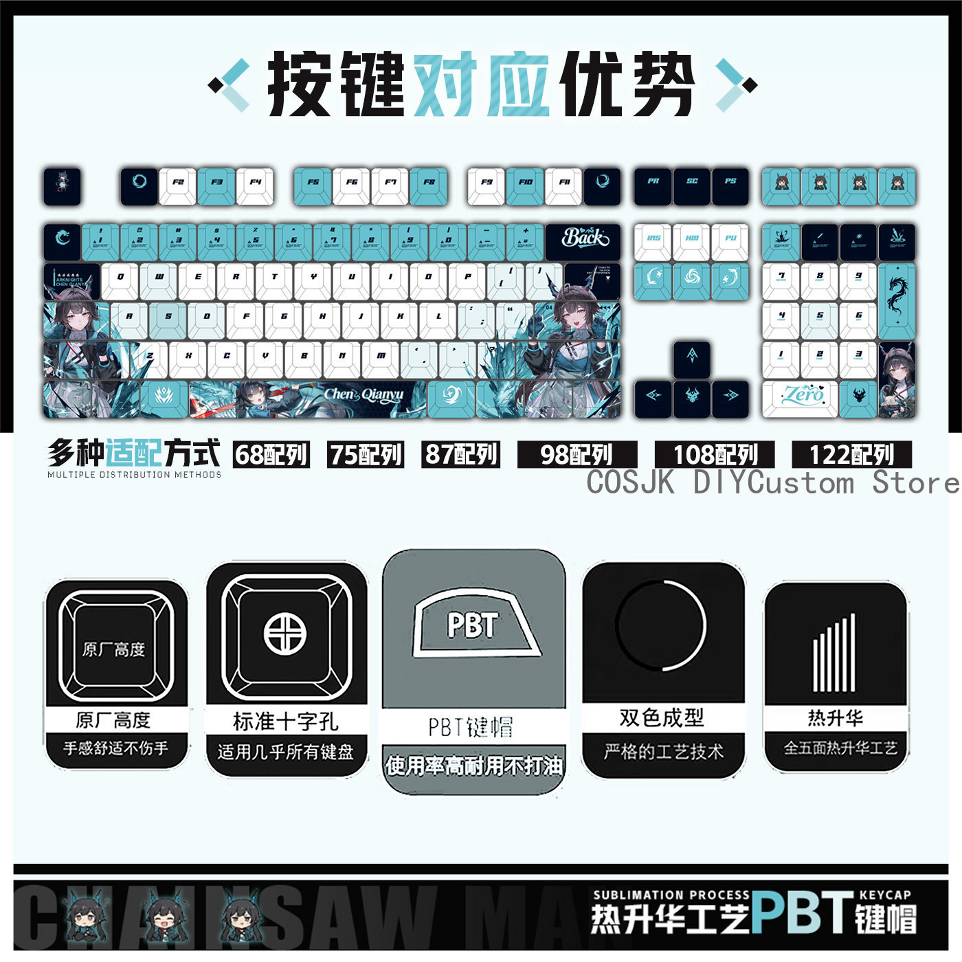 122 Keys Anime Chen Qianyu Ark - Gaming Accessories Gamestop recension och pris