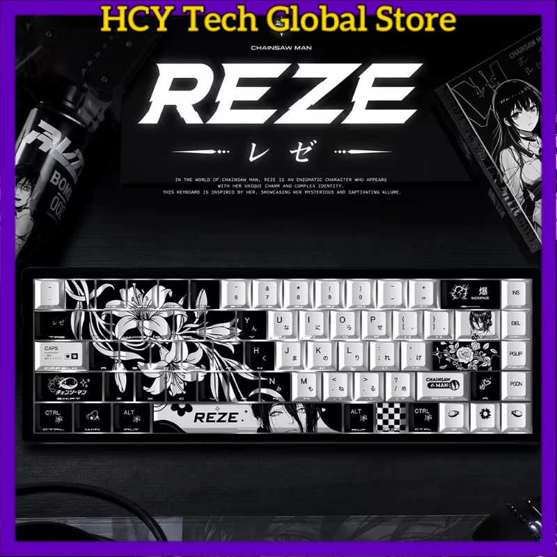 HCY Reze 5.0 Anime Keycaps Cha - Gaming Accessories Gifts For Men recension och pris
