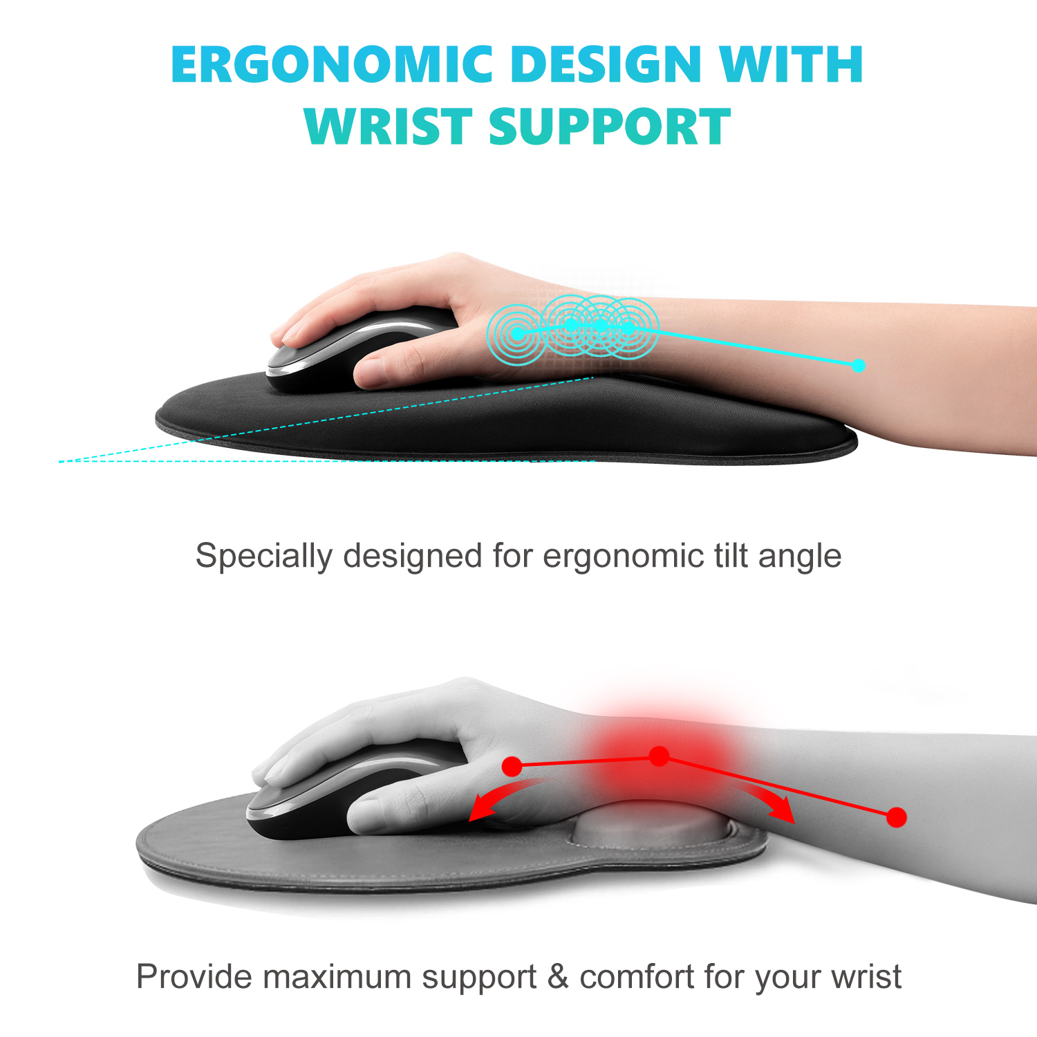 Ergonomic Mouse Pad with Wrist - Gaming Accessories On Sale recension och pris