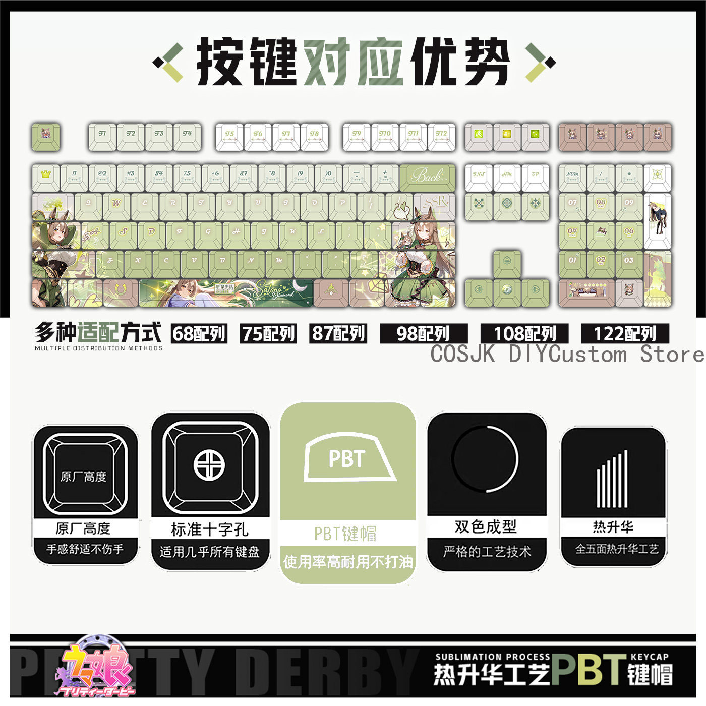 122 Keys Anime Umamusume: Pret - Gaming Accessories Gamestop recension och pris