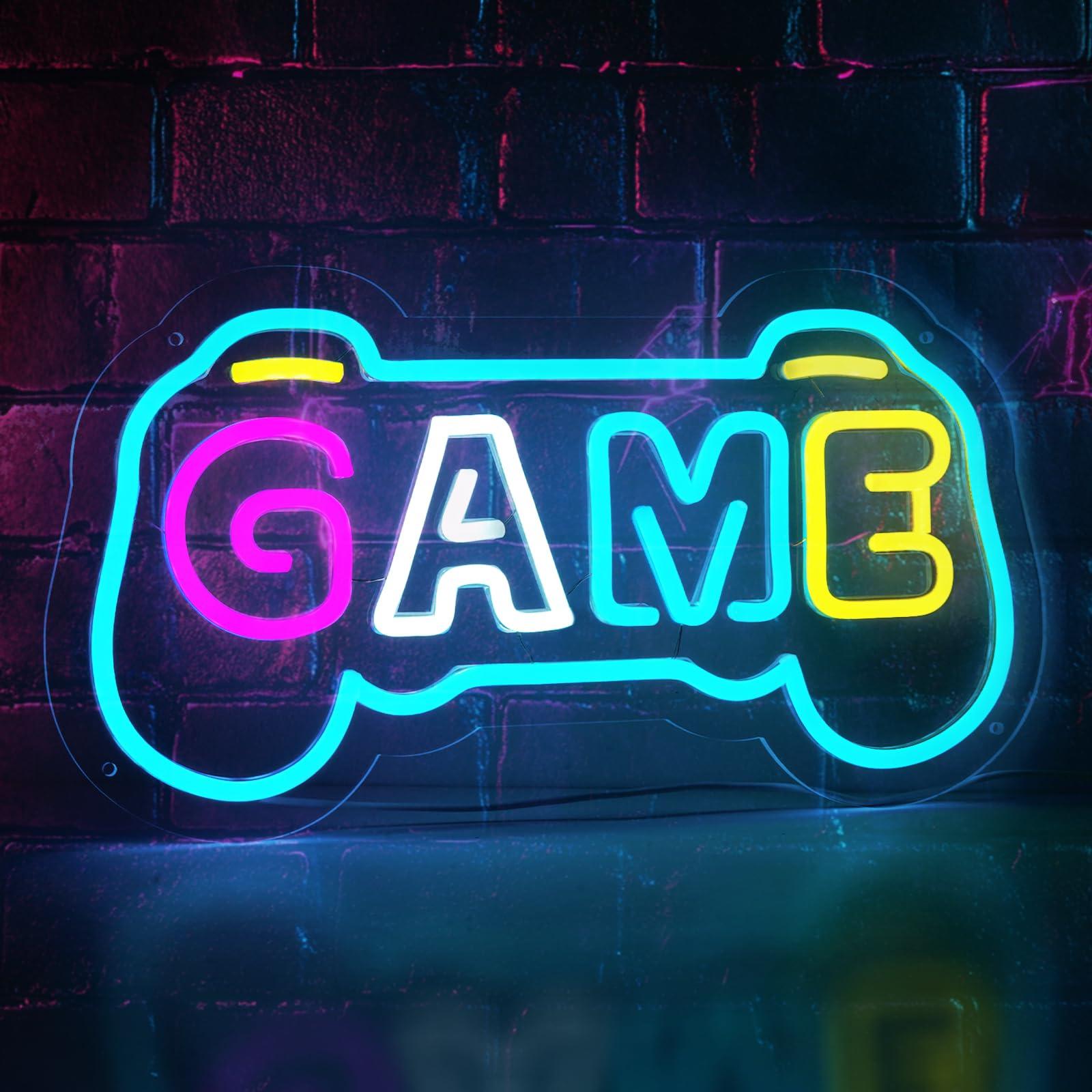 Game Neon Sign for Gamer Room  - Gaming Accessories Gifts For Men recension och pris