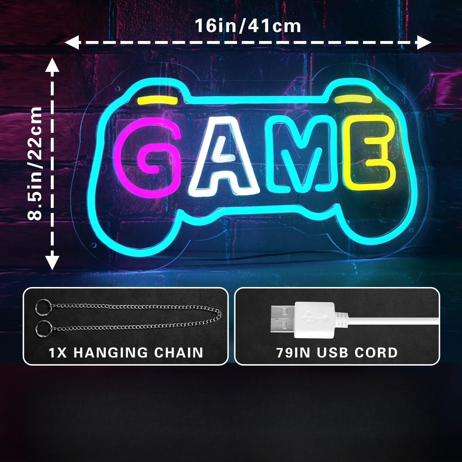 Game Neon Sign for Gamer Room  - Gaming Accessories Gifts For Men recension och pris