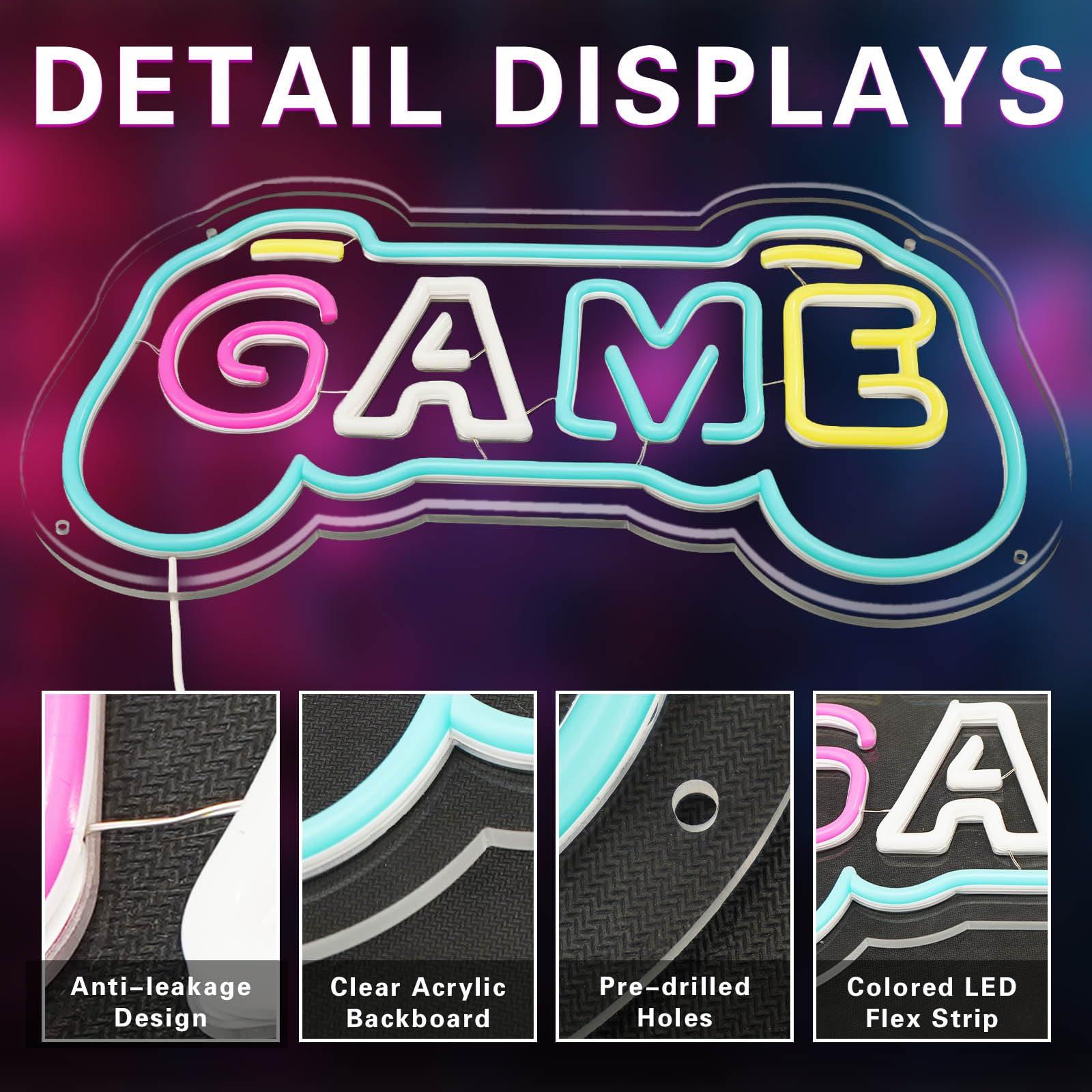 Game Neon Sign for Gamer Room  - Gaming Accessories Gifts For Men recension och pris