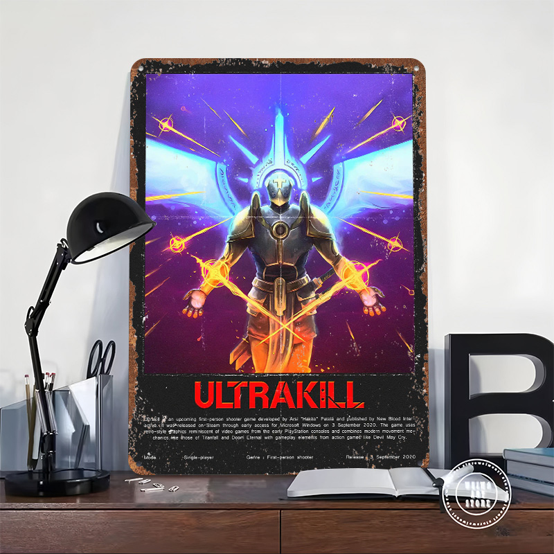 Ultrakill Game Metal Poster Cu - Vintage Gaming Accessories recension och pris