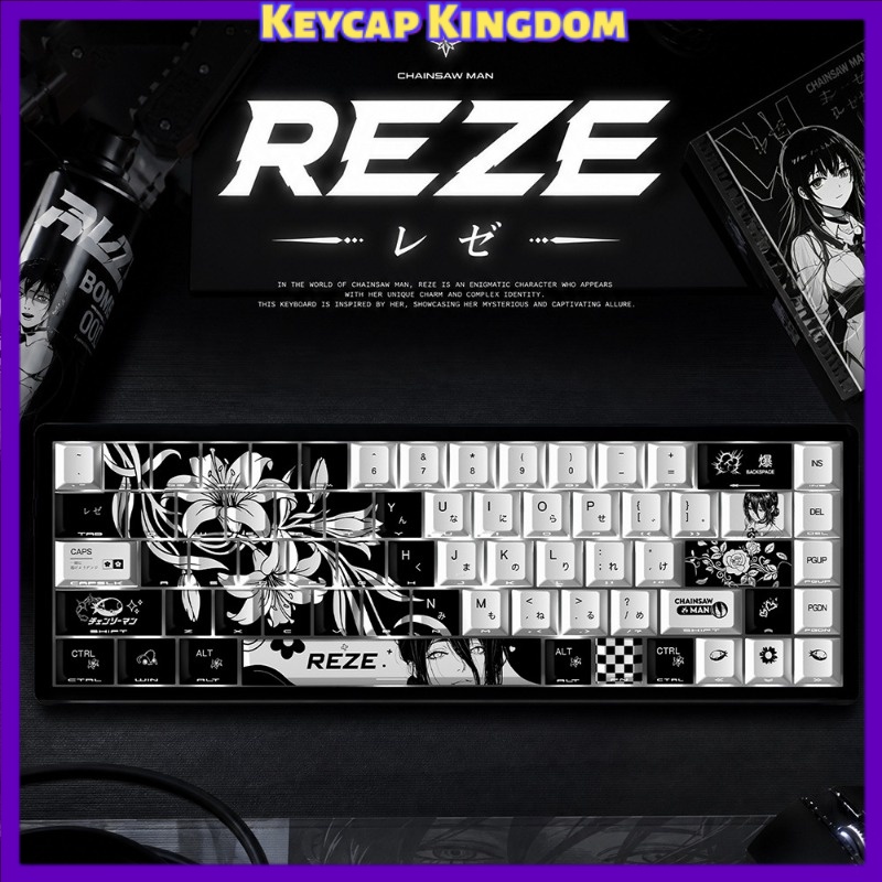 NEW Reze 5.0 Anime Keycaps Cha - Gaming Accessories Men recension och pris
