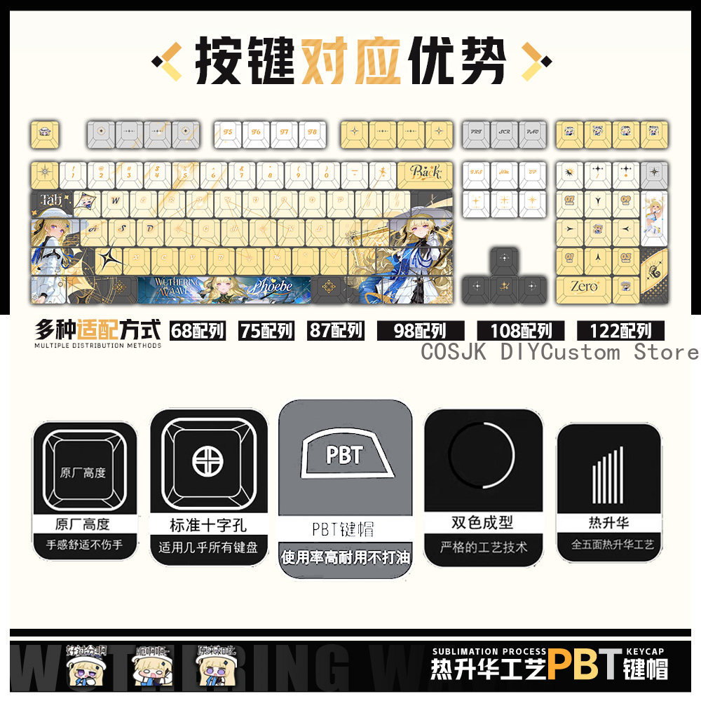 122 Keys Anime Phoebe Wutherin - Gaming Accessories Gamestop recension och pris