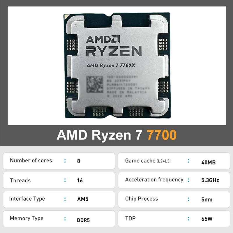 AMD Ryzen 7 7700 8-Core 16-Thr - Amd Cpu Ryzen 7 recension och pris